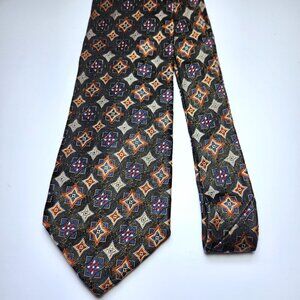 Robert Talbott Designer Necktie Hand Sewn Geometric Best of Class Men's